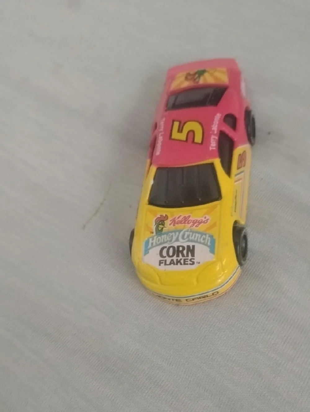 Red & Yellow Corn Flakes Race Car Toy - Terry Labonte Livery
